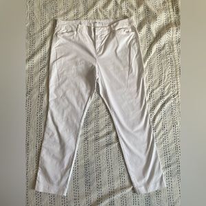 White old navy pixie mid-rise cotton pants. Size 14.